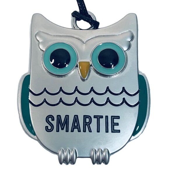 Hallmark Other - Hallmark Silver Owl SMARTIE Metal Christmas Holiday Ornament
